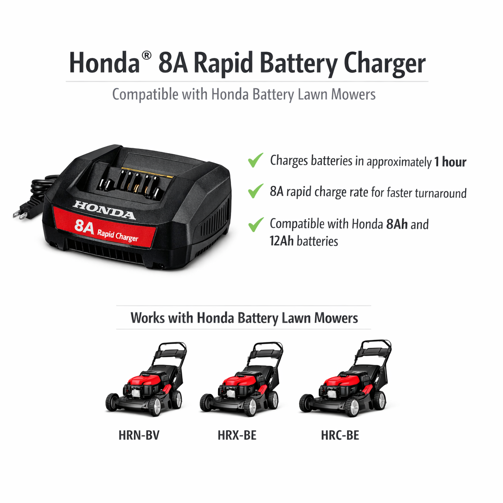 Honda® 8A Rapid Battery Charger – Compatible with Honda Battery Lawn Mowers